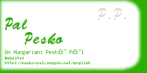 pal pesko business card